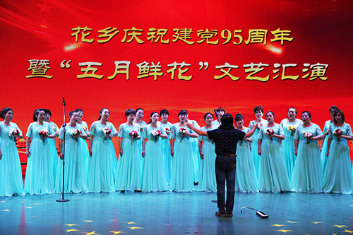 04-丰台花乡举办庆祝建党95周年暨“五月的鲜花”文艺汇演1